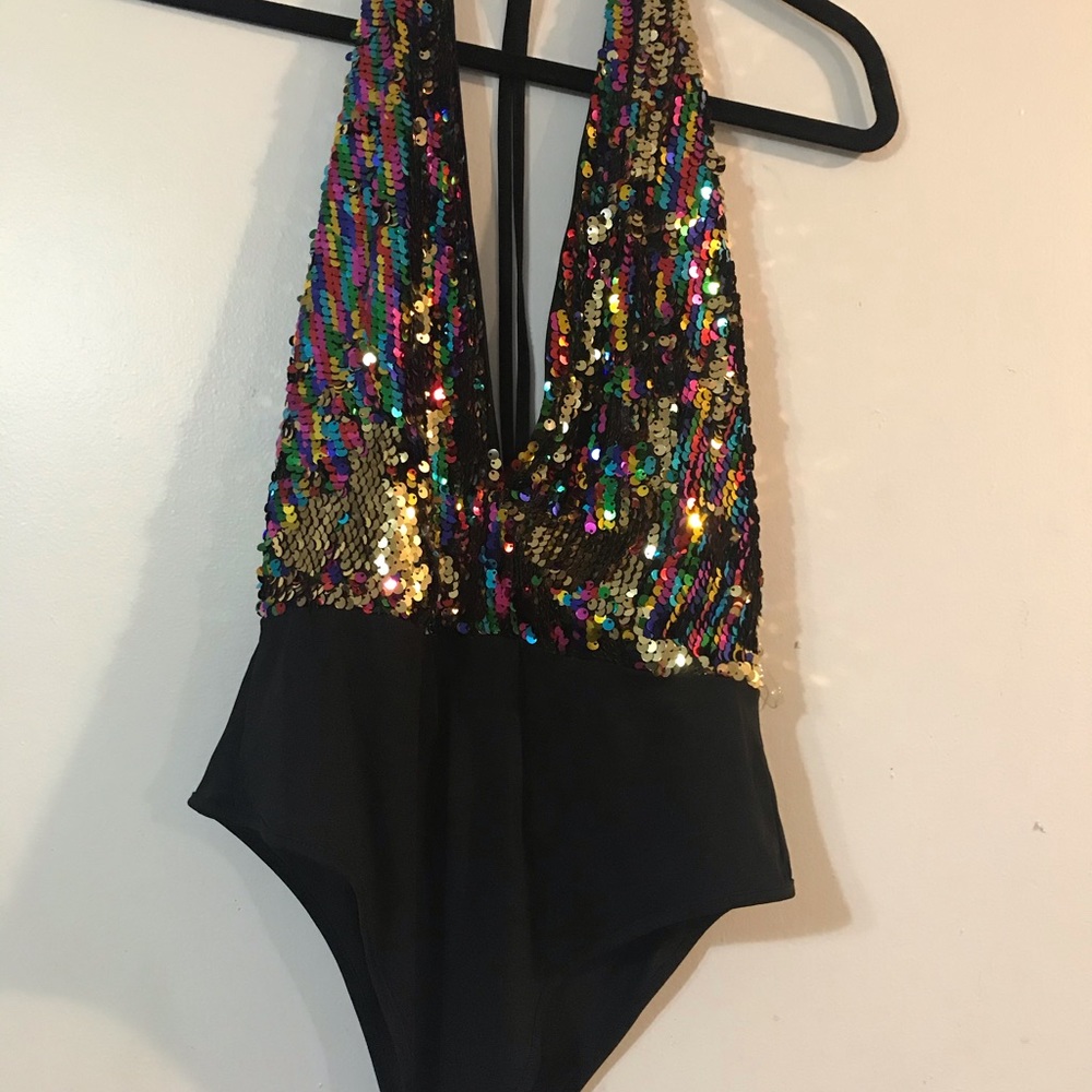 Sequence disco body suit